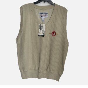 Champion Throwback Men's Washington Redskins NFL Sweater Ribbed Golf Vest - Sz L